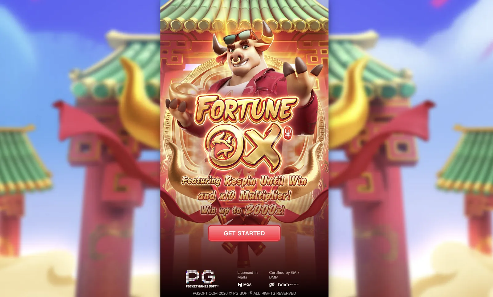 Fortune Ox, arte oficial do mascote-boi em festival de Ano Novo Chinês